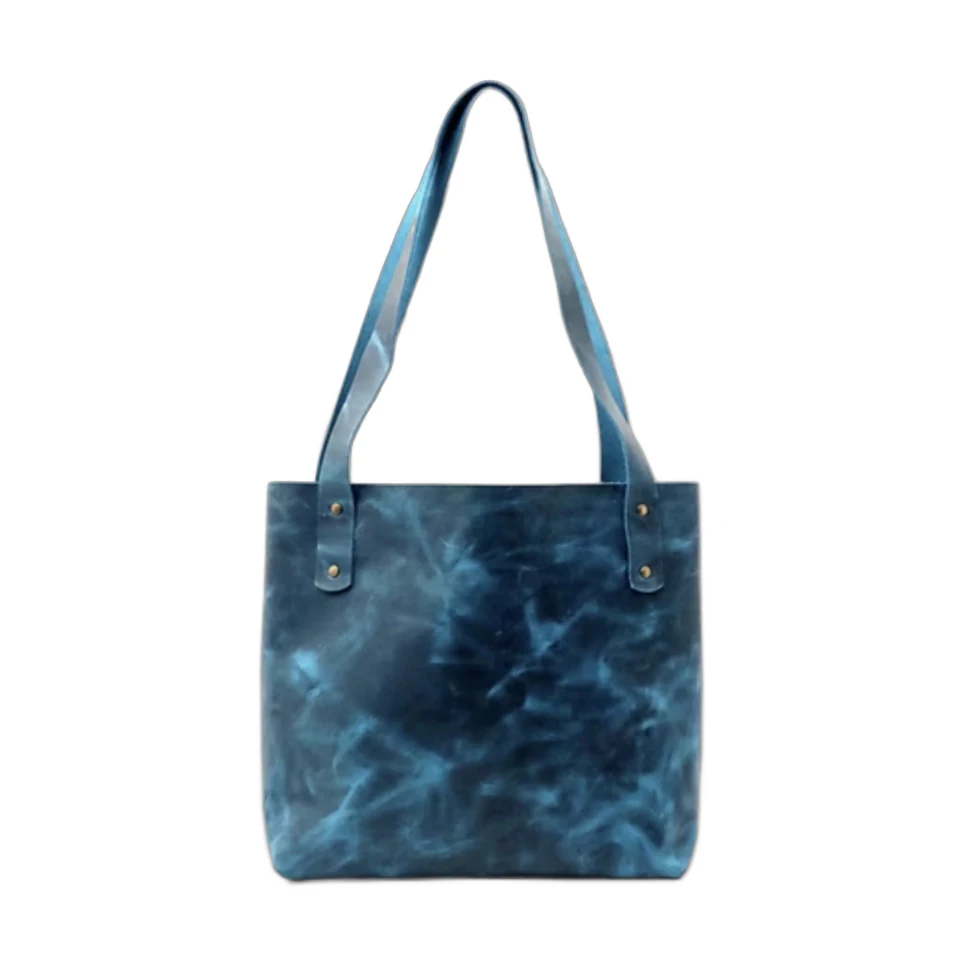 The Vancouver Tote in Blue leather, WACCO Studio Vancouver